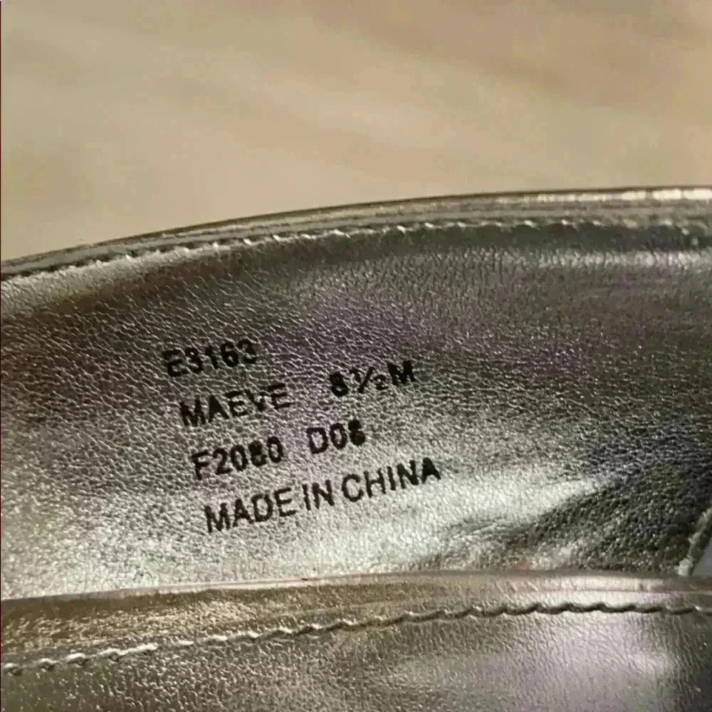 Calvin Klein Maeve Crinkle Metallic Heels - Picture 3 of 5